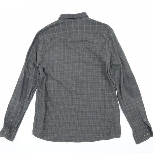 Limited Men's Grey Check Shirt M Slim Fit