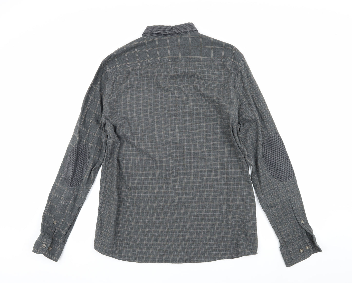 Limited Men's Grey Check Shirt M Slim Fit