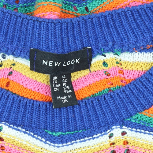New Look Women's Multicoloured Knit Jumper Size 14