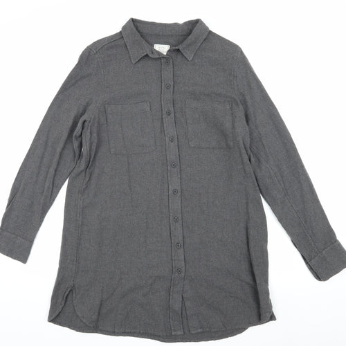 FatFace Men's Grey Long Sleeve Button-Up Shirt Size L