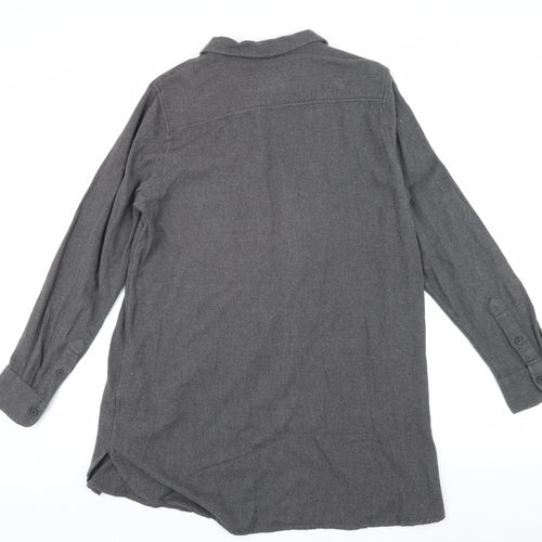 FatFace Men's Grey Long Sleeve Button-Up Shirt Size L