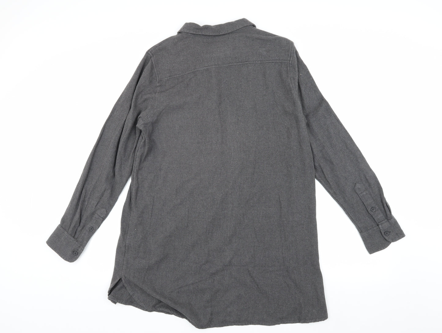 FatFace Men's Grey Long Sleeve Button-Up Shirt Size L