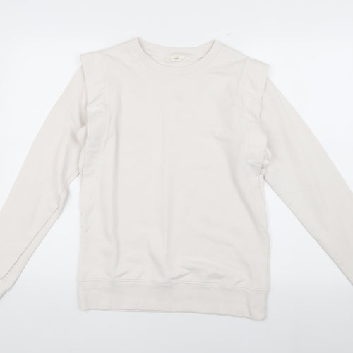 hush Women's Ivory XS Pullover Sweatshirt, Casual Wear