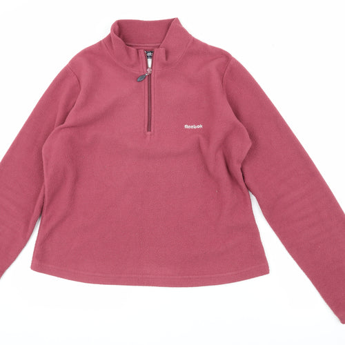 Reebok Women's Red Henley Sweatshirt Size 12
