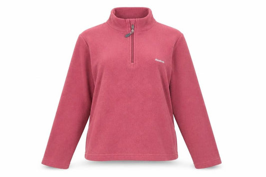 Front view of Reebok Women's Red Henley Sweatshirt, size 12
