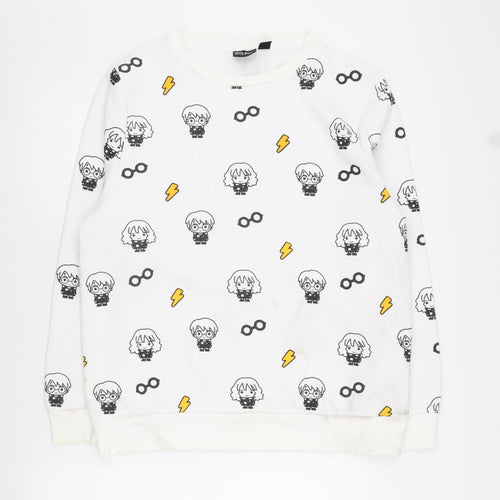 Harry Potter Unisex White Sweatshirt L Pullover