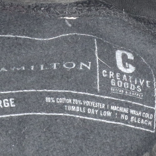 Hamilton Unisex Black Large Pullover Hoodie