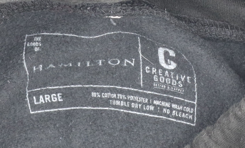 Hamilton Unisex Black Large Pullover Hoodie