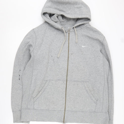 Nike Men's Grey Full Zip Hoodie Size L