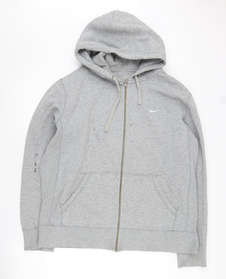 Nike Men's Grey Full Zip Hoodie Size L