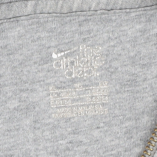 Nike Men's Grey Full Zip Hoodie Size L