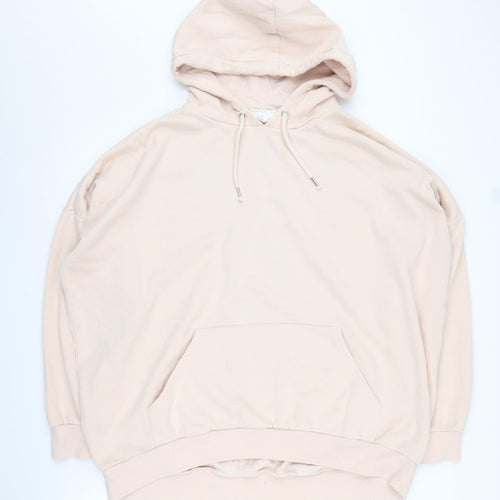 Monki Women's Ivory Medium Pullover Hoodie Relaxed Fit