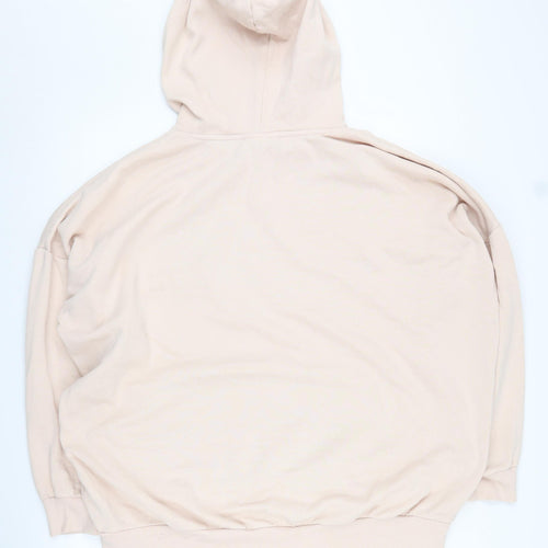 Monki Women's Ivory Medium Pullover Hoodie Relaxed Fit