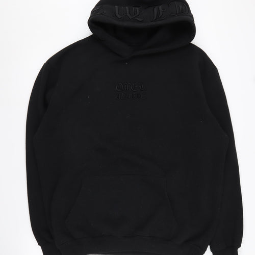 Man Black Hoodie Pullover M Men’s Graphic Print