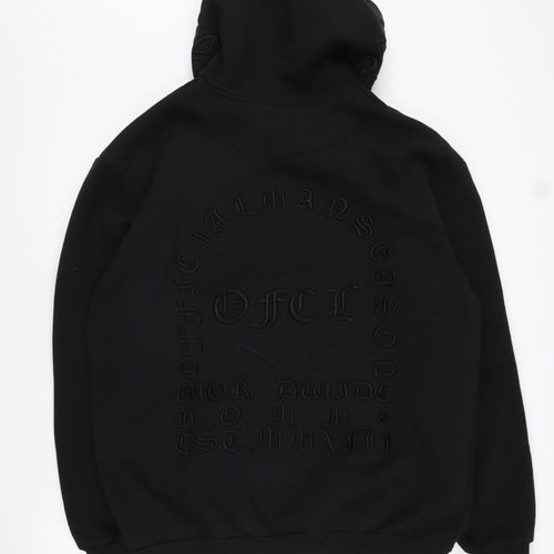 Man Black Hoodie Pullover M Men’s Graphic Print