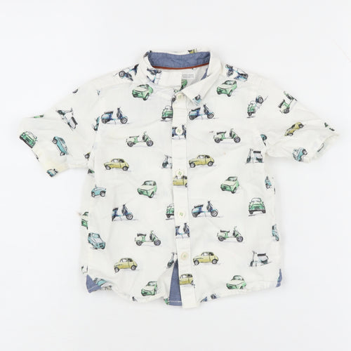 Next Unisex Baby Car Print Button-Up Shirt 12-18M
