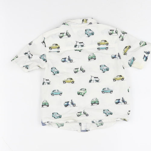 Next Unisex Baby Car Print Button-Up Shirt 12-18M