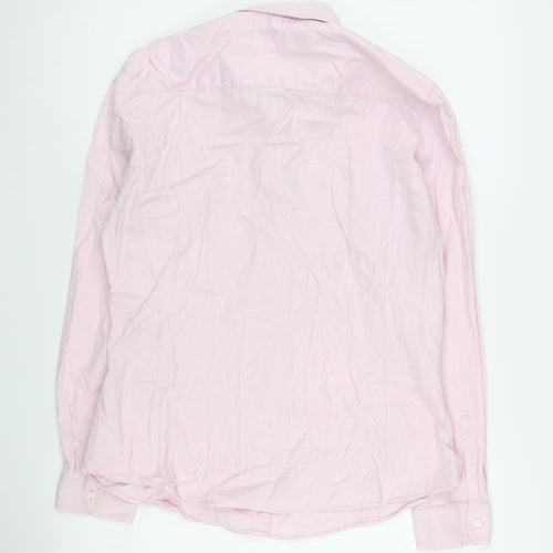 Brook Taverner Men's Pink Long Sleeve Button-Up Shirt