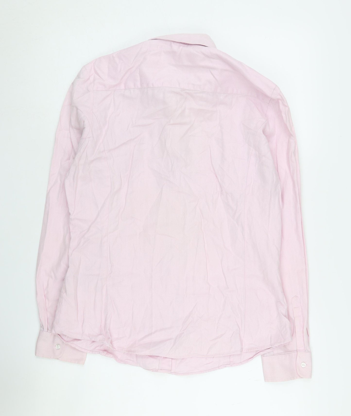 Brook Taverner Men's Pink Long Sleeve Button-Up Shirt