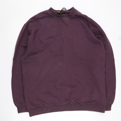 Hawkshead Men's Purple XL Cotton Pullover Sweatshirt