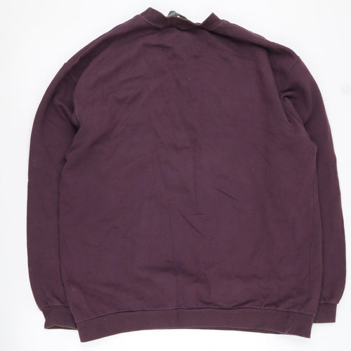 Hawkshead Men's Purple XL Cotton Pullover Sweatshirt