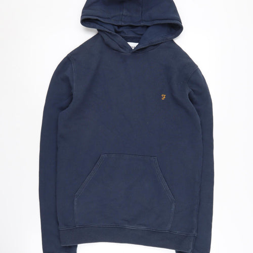 Farah Men's Blue Pullover Hoodie Size S