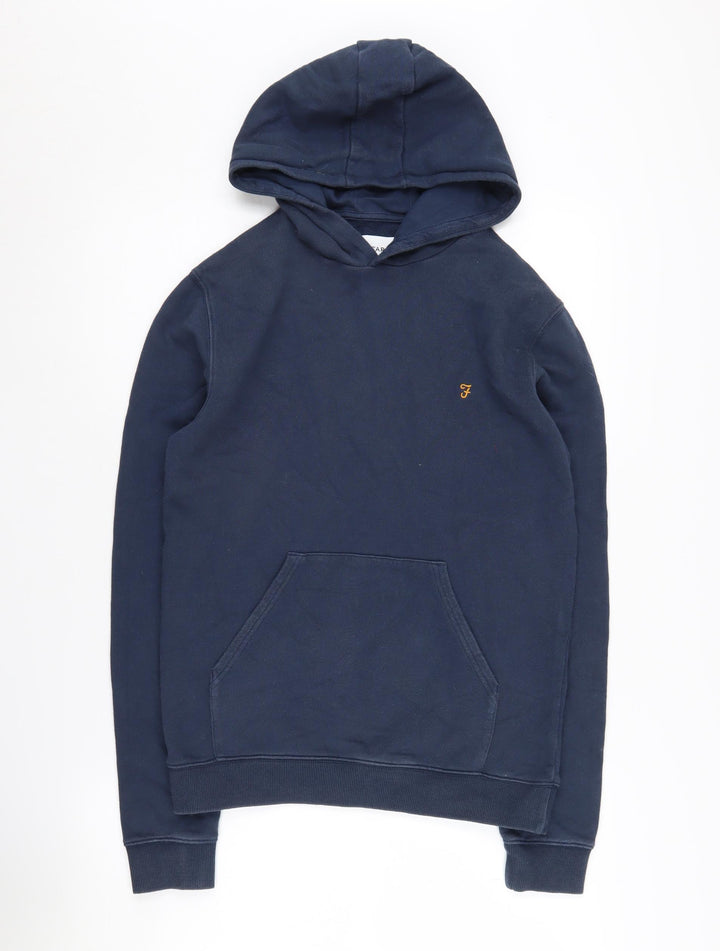 Farah Men's Blue Pullover Hoodie Size S