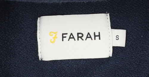 Farah Men's Blue Pullover Hoodie Size S