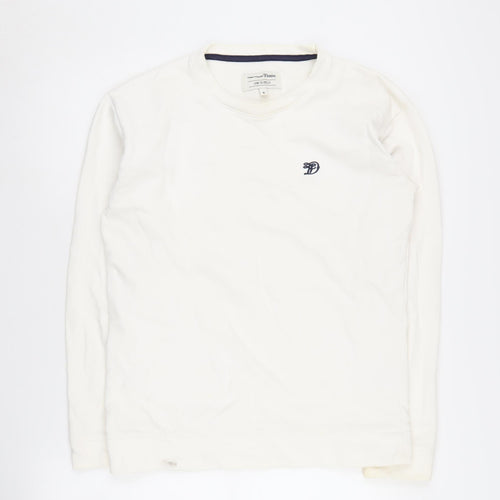 Tom Tailor Men's White Logo Sweatshirt M