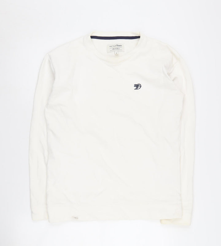Tom Tailor Men's White Logo Sweatshirt M