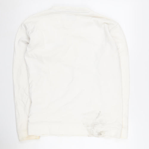 Tom Tailor Men's White Logo Sweatshirt M
