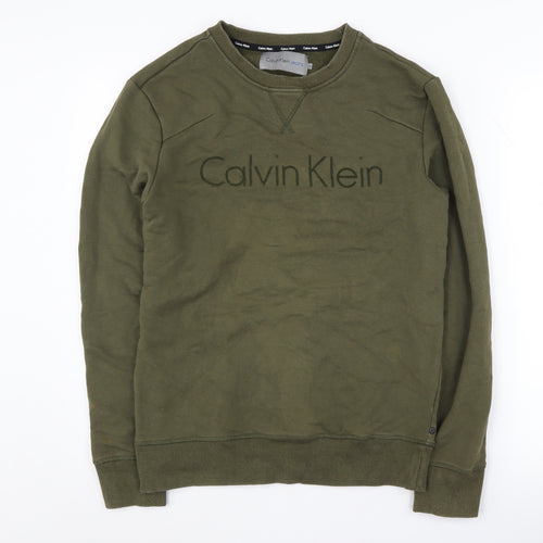 Calvin Klein Men's Green Pullover Sweatshirt S