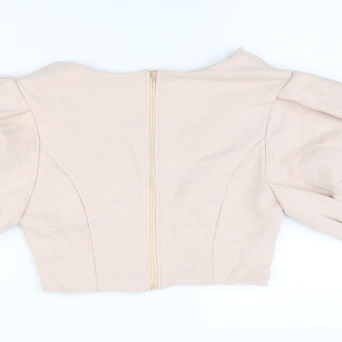 WANDERDOLL Women's Beige Cropped Top Size 10