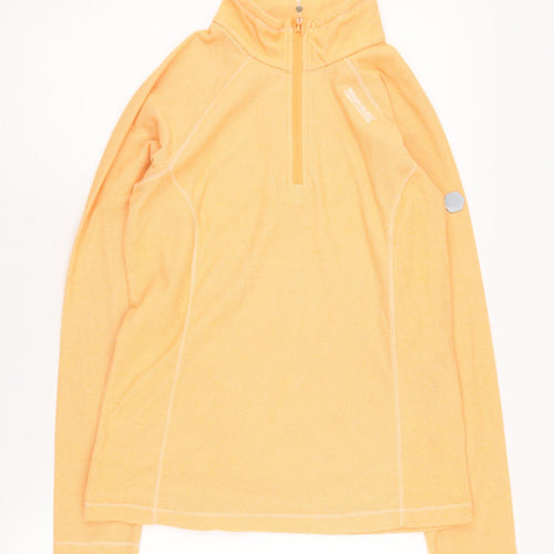 Regatta Women's Orange 1/2 Zip Sweatshirt Size 8