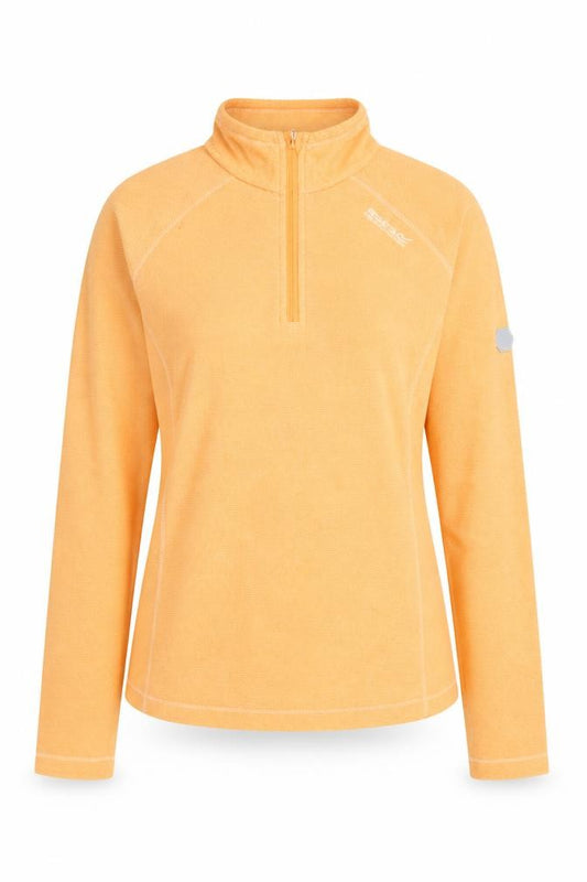 Front view of Regatta Women's Orange 1/2 Zip Sweatshirt, size 8
