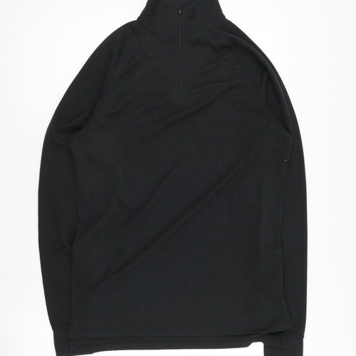 Trespass Men's Black 1/4 Zip Pullover, Size M