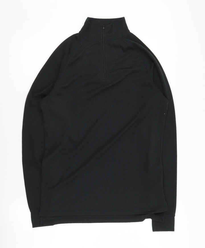 Trespass Men's Black 1/4 Zip Pullover, Size M