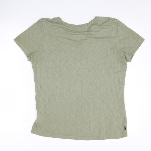 Superdry Women's Green V-Neck Basic T-Shirt Size 12