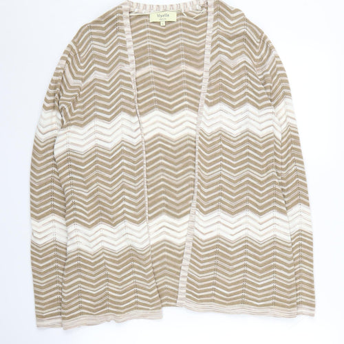 Viyella Women's Multicoloured Petite Open Front Cardigan