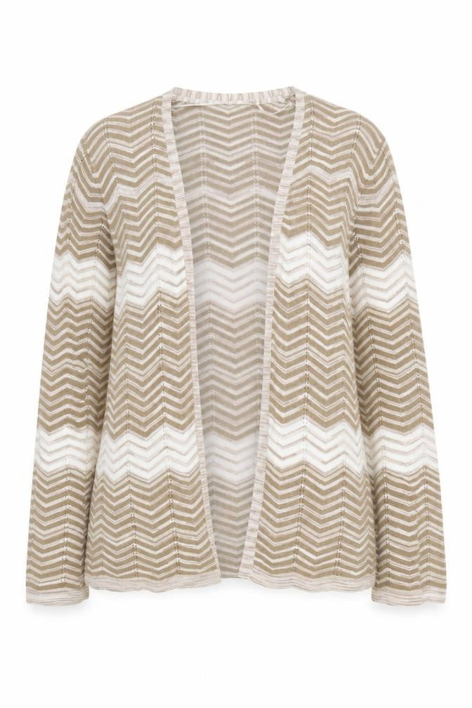 Front view of Viyella Women's Multicoloured Petite Open Front Cardigan
