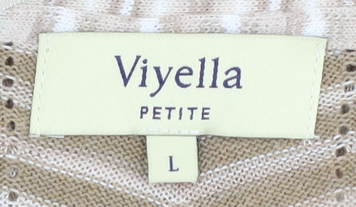 Viyella Women's Multicoloured Petite Open Front Cardigan