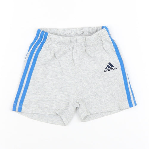 Adidas Unisex Baby Grey Shorts 6-9 Months