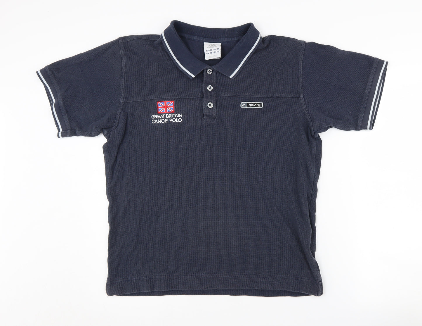 Adidas Mens Blue Medium Polo Shirt Sports Casual