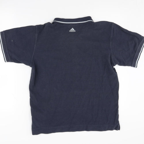 Adidas Mens Blue Medium Polo Shirt Sports Casual