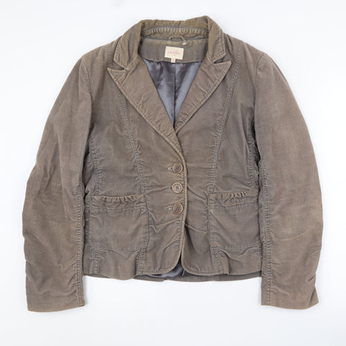 Whistles Women's Brown Cotton Blazer UK 14