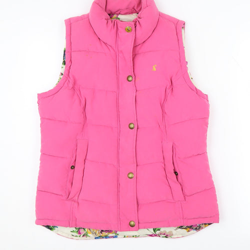 Joules Women’s Pink Padded Waistcoat M Casual Sleeveless