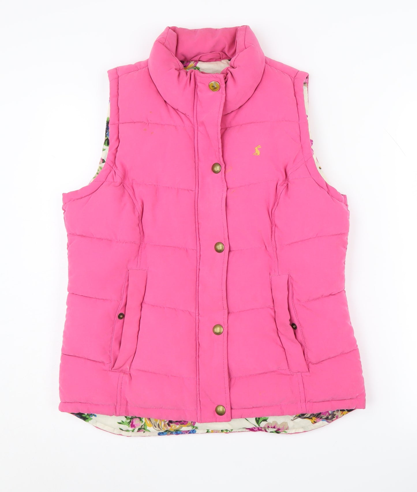 Joules Women’s Pink Padded Waistcoat M Casual Sleeveless