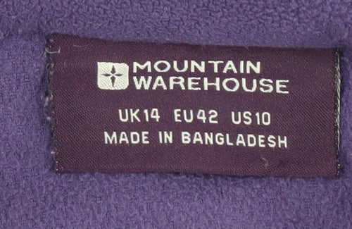 Mountain Warehouse Women's Purple 14 Fleece Sweatshirt