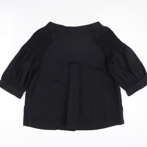 DKNY Women's Black 3/4 Sleeve Top Size 6