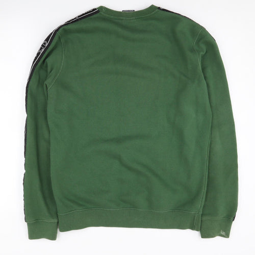 Champion Green Men's Sweatshirt, Small, Logo Accent